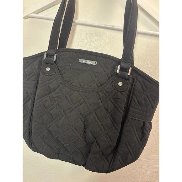 Vera Bradley Glenna Classic Black Quilted Satchel Bag - Picture 2 of 8